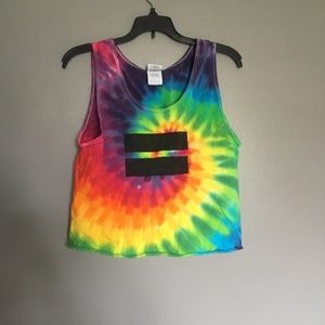 Equality Tie Die Crop Tank